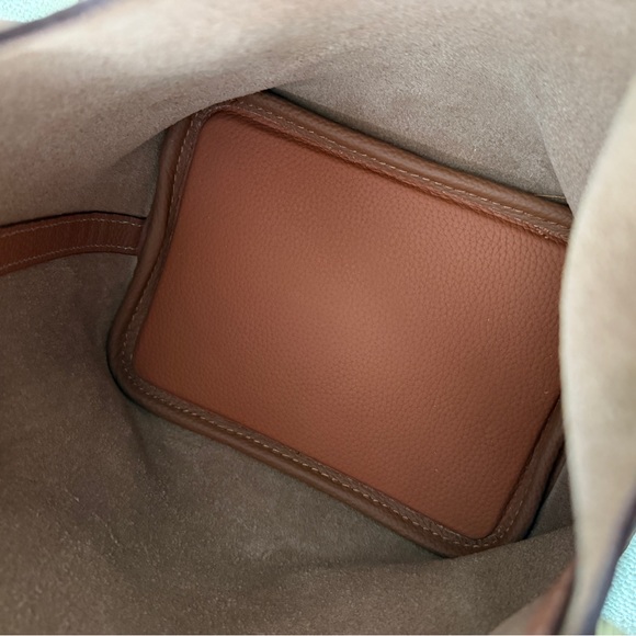 Designer-inspired Picotin 18 Mini Tote Bag in Gold (brown) - Picture 9 of 11